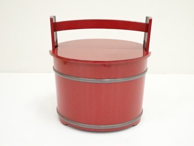 道具 ] - 道具 朱漆塗手桶水指（保護箱） | ネットショップ圭 netshop